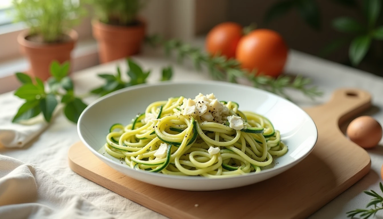 Zucchini Noodle Cacio e Pepe: Quick, Light, and Flavorful