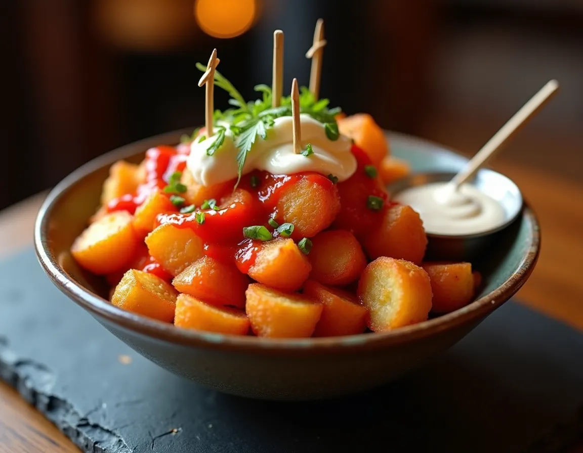 Patatas Bravas con Salsa Brava Casera